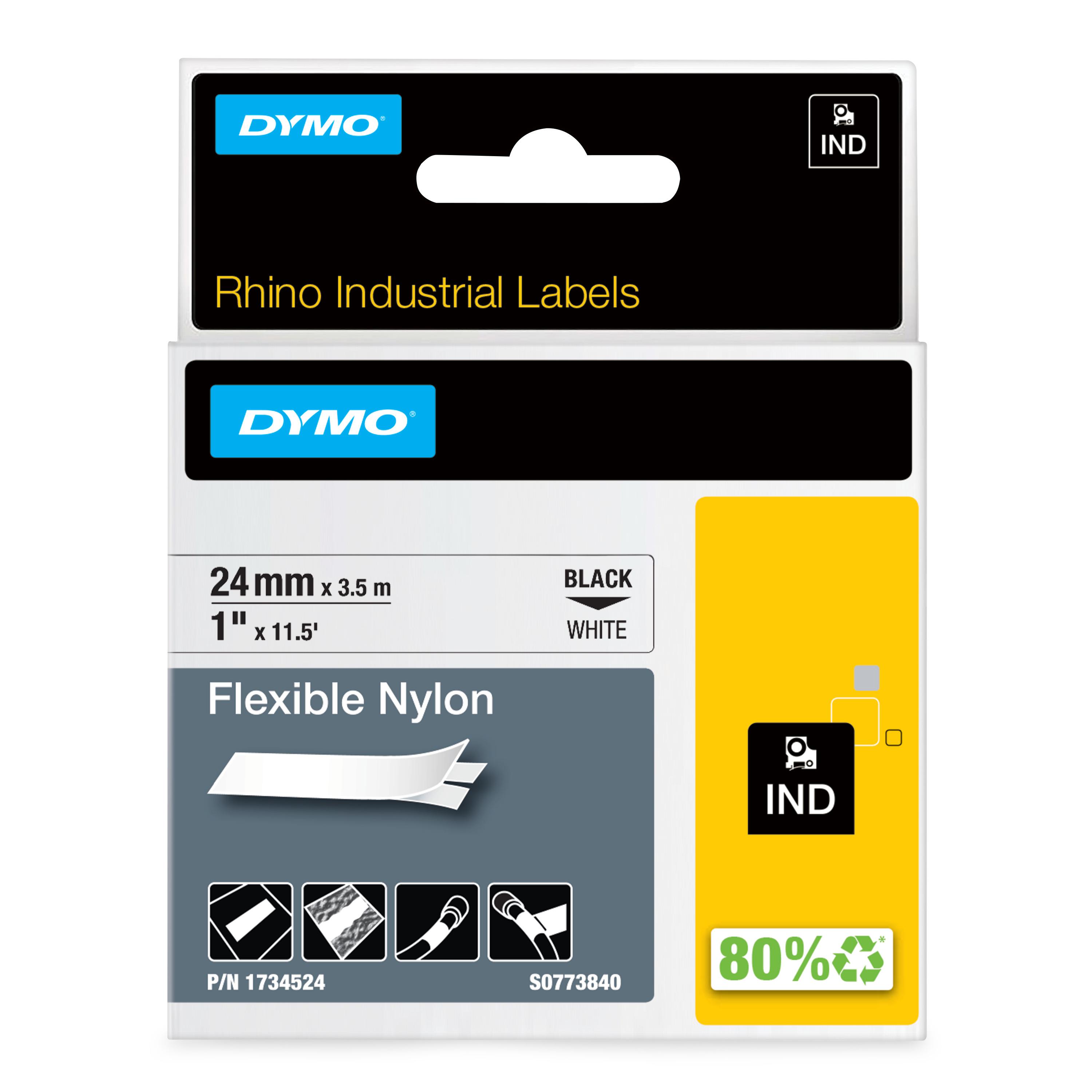 Dymo on White Label Printer Tape