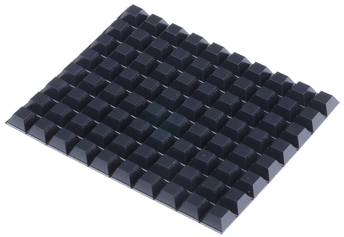 3M Tapered Square PUR Self Adhesive Feet, 12.7mm diameter 12.7mm width x 12.7mm length x 5.8mm height