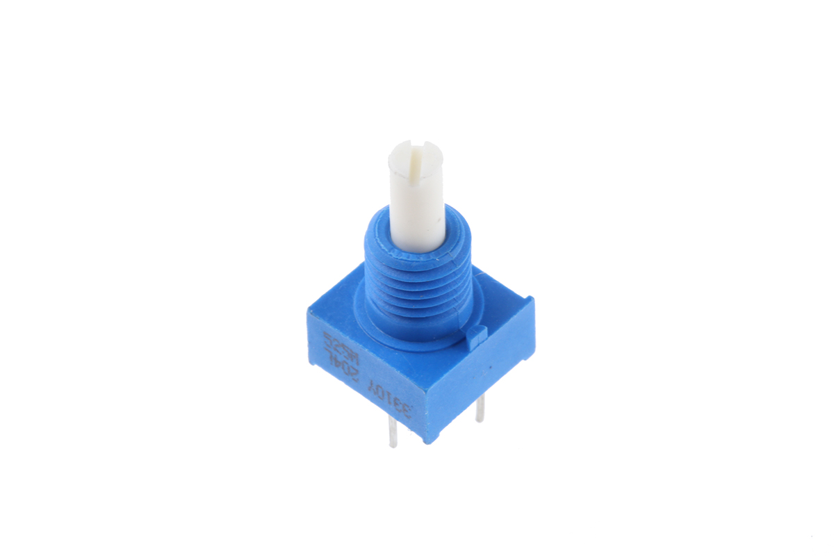 Bourns 3310 200kΩ Rotary Potentiometer Continuous-Turns 1-Gang Bushing Mount, 3310Y-001-204L