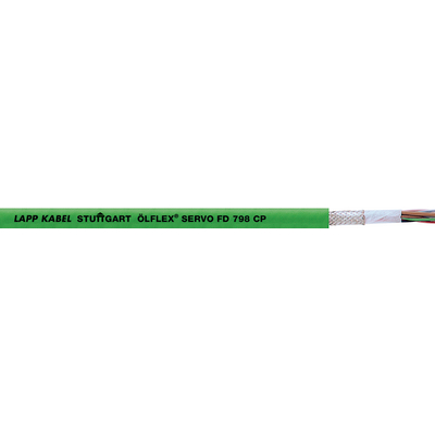 Lapp ÖLFLEX SERVO FD Control Cable, 14 Cores 0.25 mm², 0.5 mm² 24 AWG, 50 m, Screened Stranded, Green Polypropylene