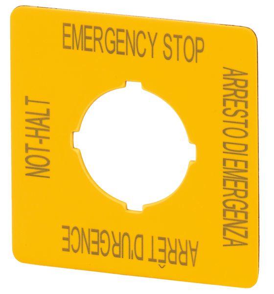 Eaton Emergency Stop Label for Use with Pushbuttons, Arresto di Emergenza - Arrêt d'urgence - Emergency Stop - Not Halt