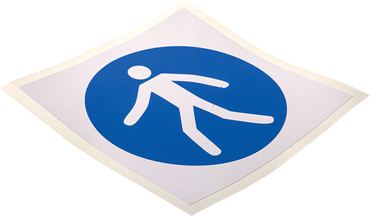 RS PRO Vinyl Mandatory Use This Walkway Sign With Pictogram Only Text