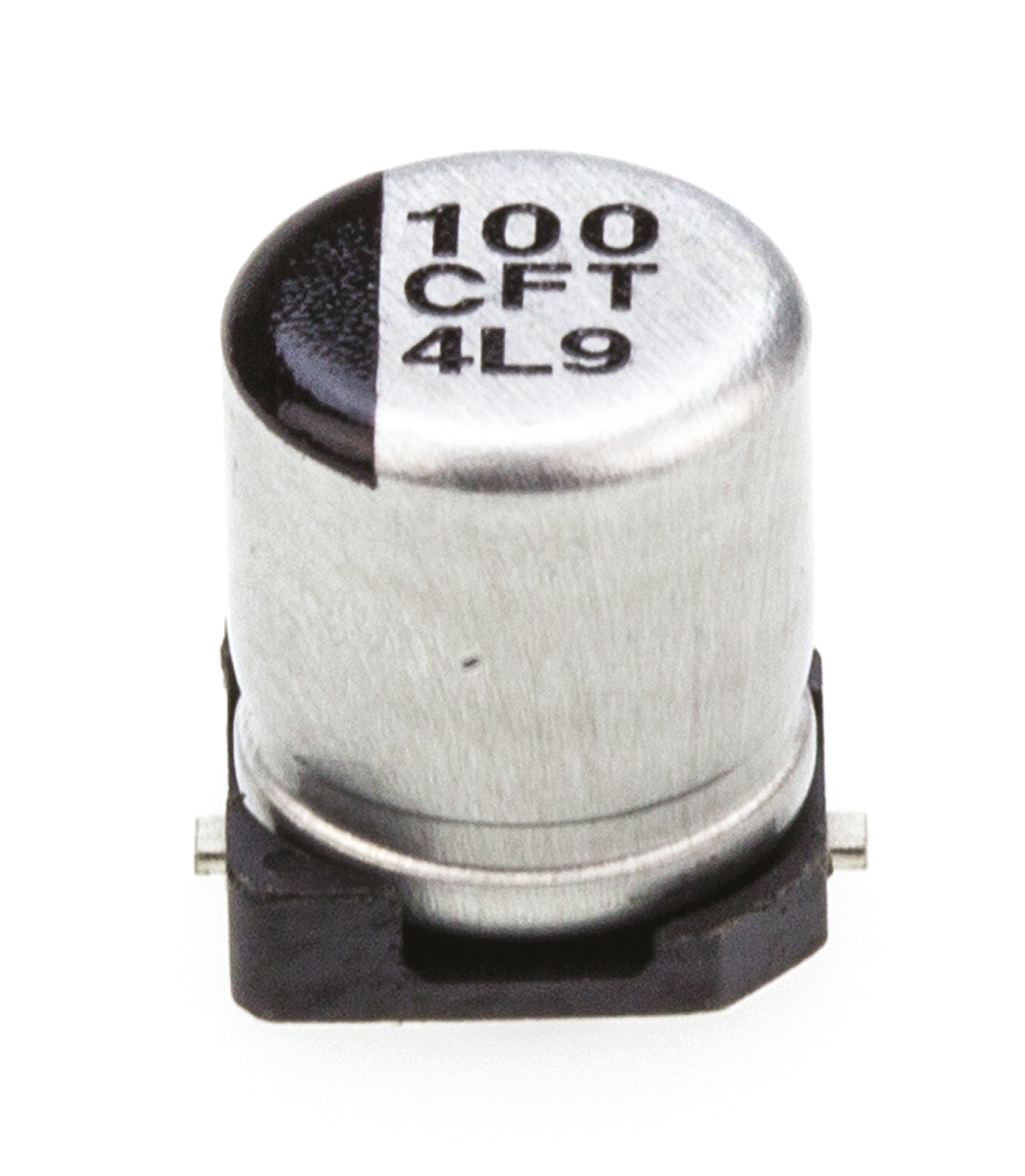 Panasonic 100μF Aluminium Electrolytic Capacitor 16V dc, Surface Mount - EEEFT1C101AR