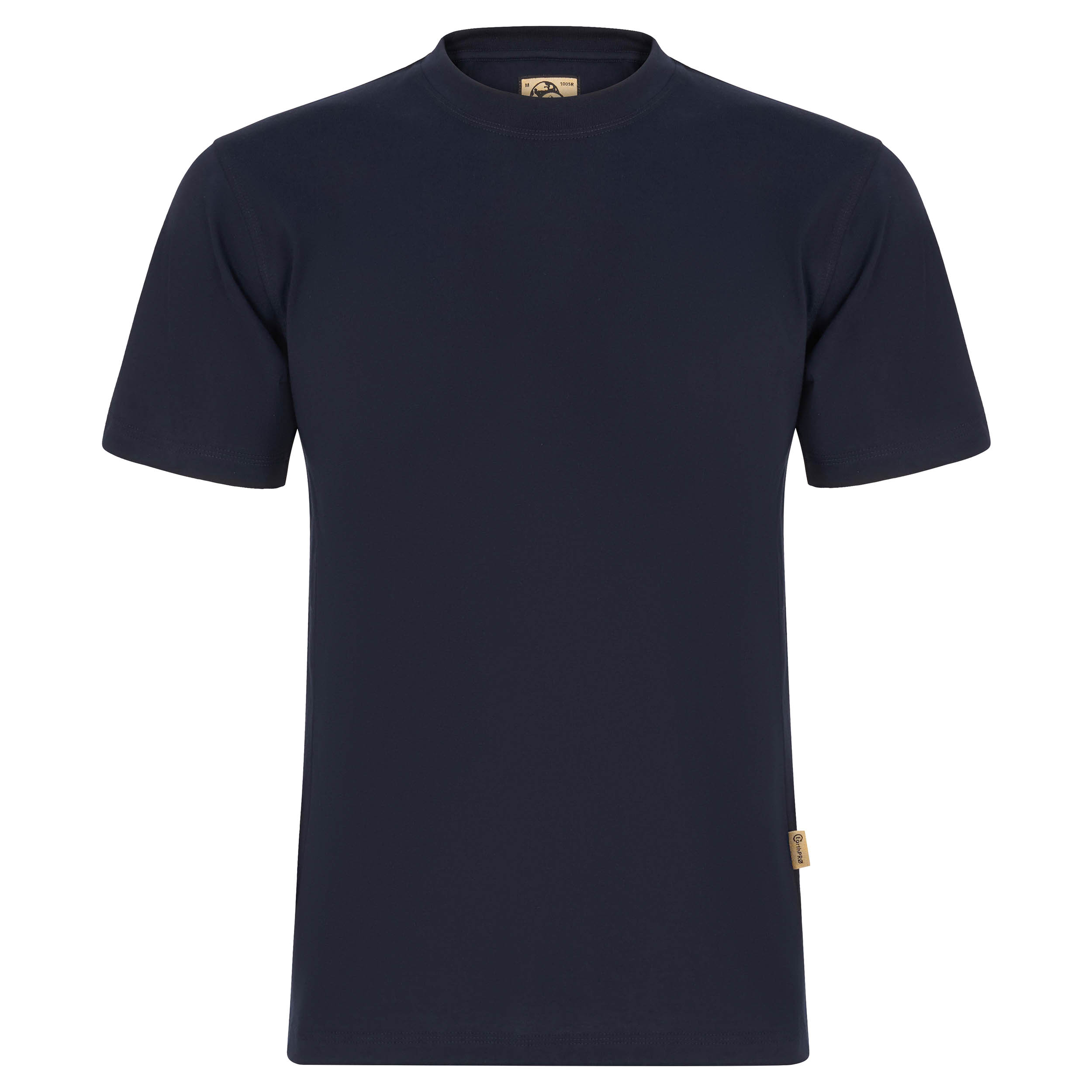 Orn Navy Cotton, Recycled Polyester Short Sleeve T-Shirt, UK- L, EUR- L