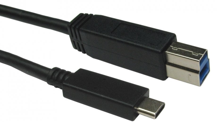 RS PRO USB 3.1, Male USB C to Male USB B, 5Gbps, 2m, 60W