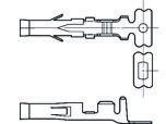 TE Connectivity .093 Commercial Series Female Crimp Terminal, 20AWG Min, 14AWG Max