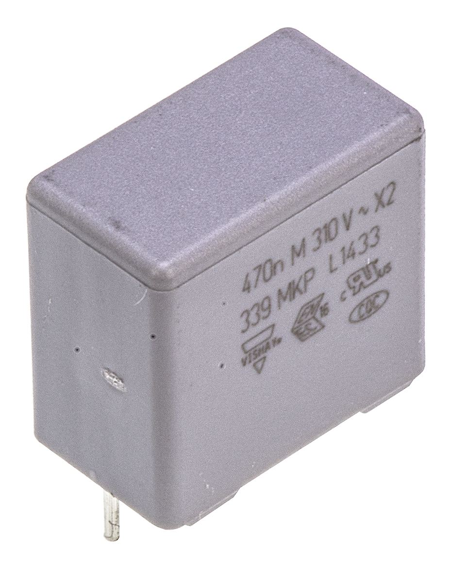 Vishay MKP 339 Polypropylene Film Capacitor, 310V ac, ±20%, 470nF, Through Hole