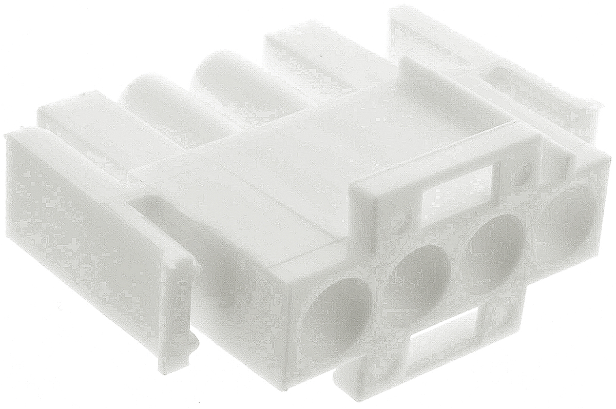 TE Connectivity, Universal MATE-N-LOK Male Connector Housing, 6.35mm Pitch, 4 Way, 1 Row