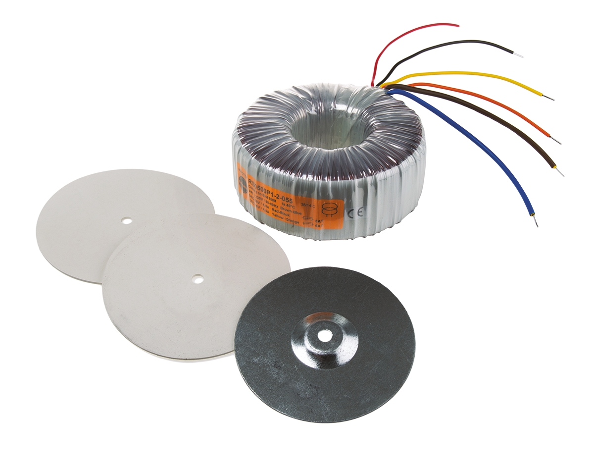 Nuvotem Talema 230V ac, 2 x 55V ac Toroidal Transformer, 500VA 2 Output