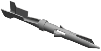 TE Connectivity Miniature Rectangular Series Male Crimp Terminal, 26AWG Min, 18AWG Max