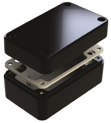 Deltron 486 Series Black Aluminium Enclosure, IP66, 130 x 80 x 60mm