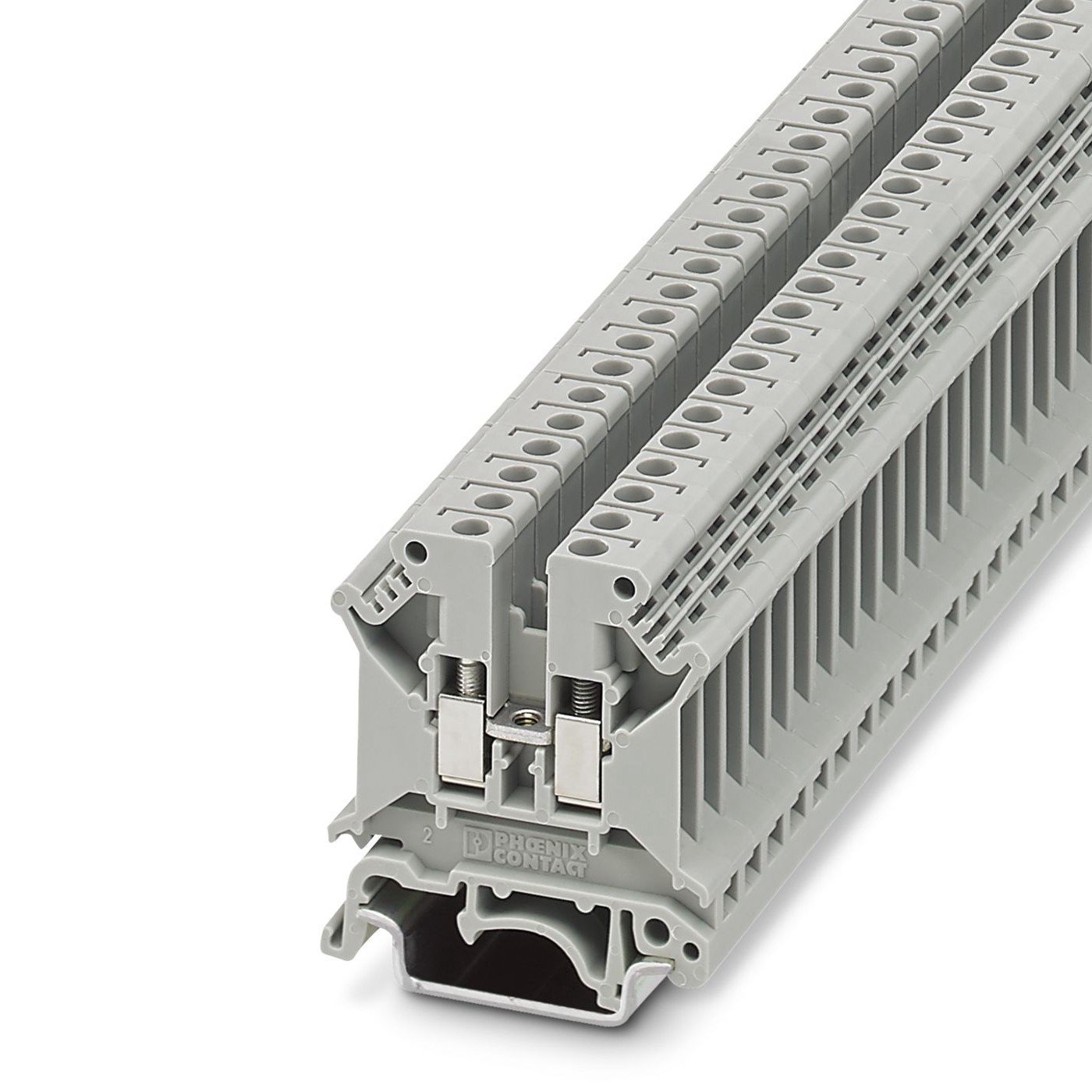 Phoenix Contact 3026560 UK 5 N-PHR Series Grey, 4mm², 1-Level, Screw Termination