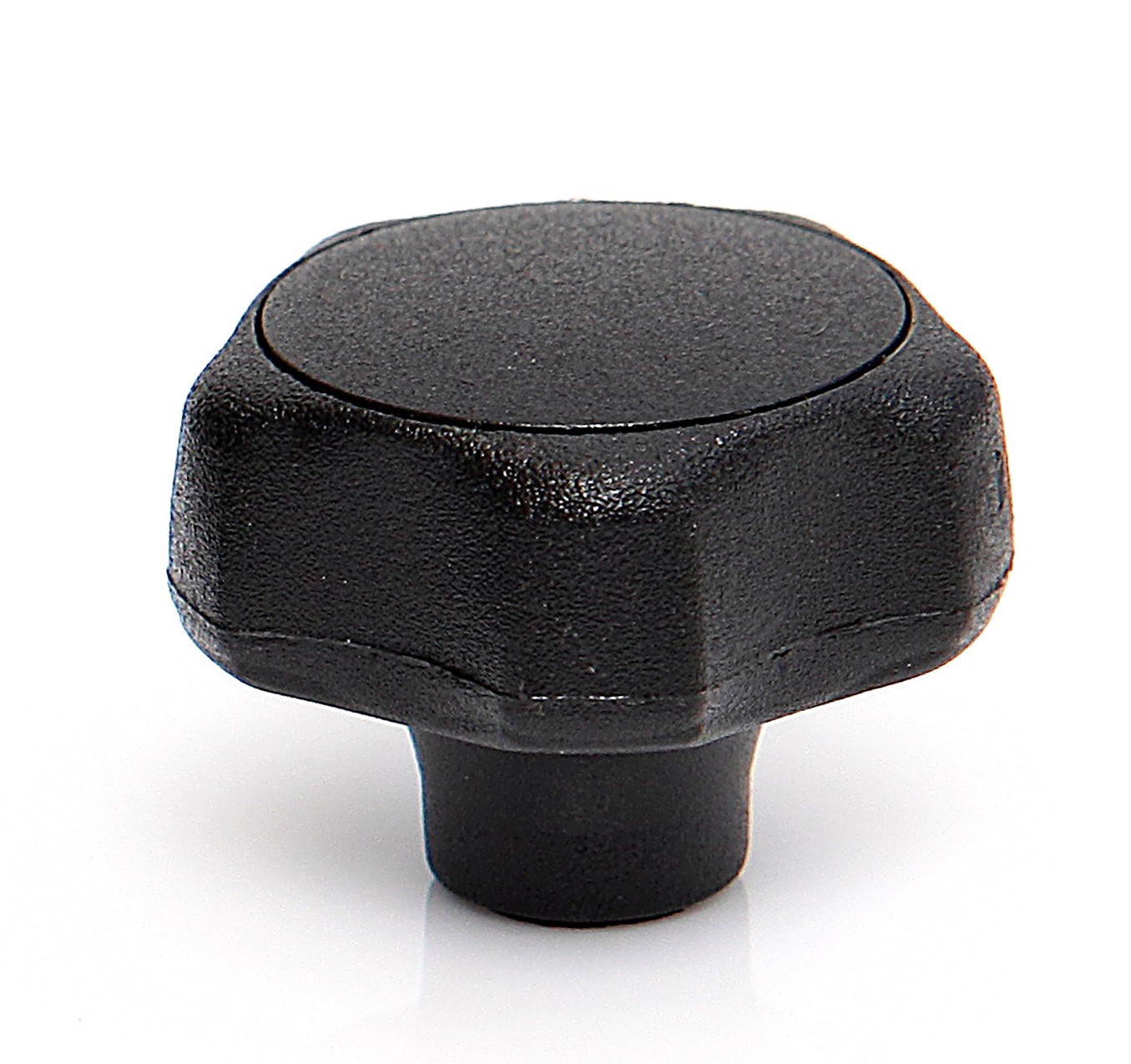 RS PRO Black Thermoplastic Multiple Lobes Clamping Knob, M6, Threaded Mount