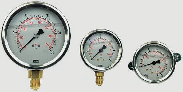 WIKA Analogue Pressure Gauge 600bar Bottom Entry 100mm Outside Diameter, With RS Calibration