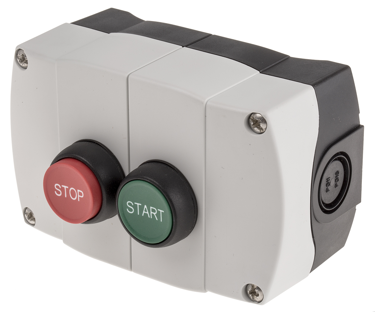 Allen Bradley Start-Stop Enclosed Push Button - 1NC/1NO, Plastic, Green, Red, IP66