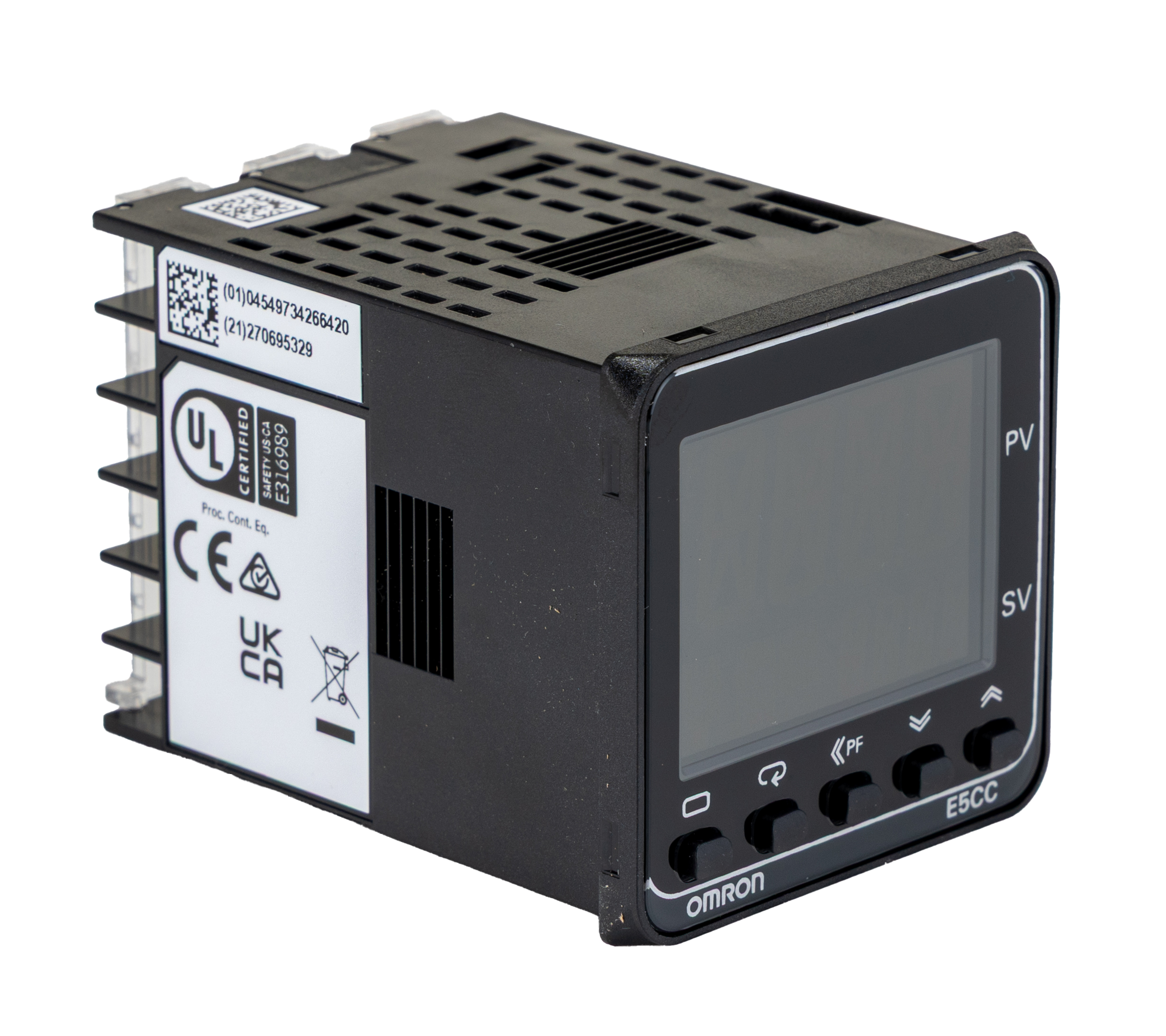 Omron E5CC Panel Mount PID Temperature Controller, 96 x 96mm 2 Input, 1 Output Relay, 24 V ac/dc Supply Voltage ON/OFF,