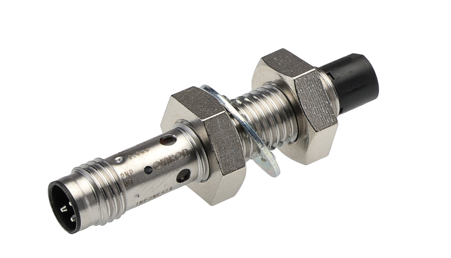 Omron Inductive Threaded Barrel Proximity Sensor, M8, 2 mm Detection, PNP NO, 10 → 30 V dc