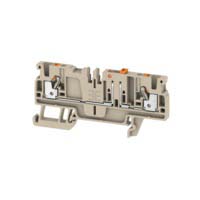 Weidmuller 1989800000 A Series Beige, 2.5mm², Single-Level, Push In Termination