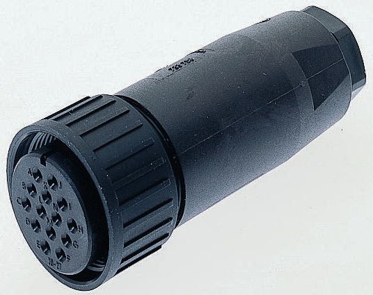 Hirschmann 17 Way Cable Mount MIL Spec Circular Connector Plug, Socket Contacts, Screw Coupling, MIL-DTL-5015