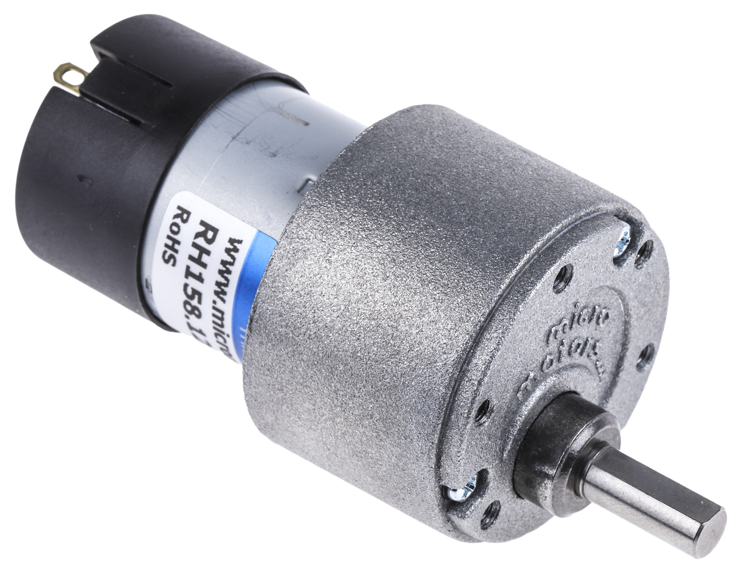 Micromotors Geared DC Geared Motor, 8 W, 12 V dc, 20 Ncm, 210 rpm, 6mm Shaft Diameter
