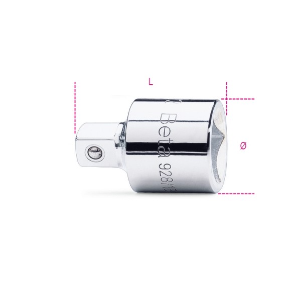 BETA 1/2 mm Square Socket Adapter, 51.5 mm Overall