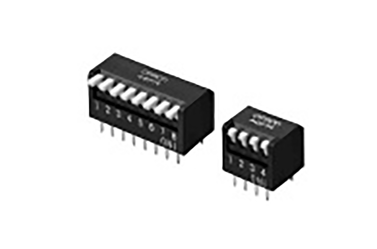Omron 8 Way Through Hole DIP Switch 8P, Piano Actuator, IP40