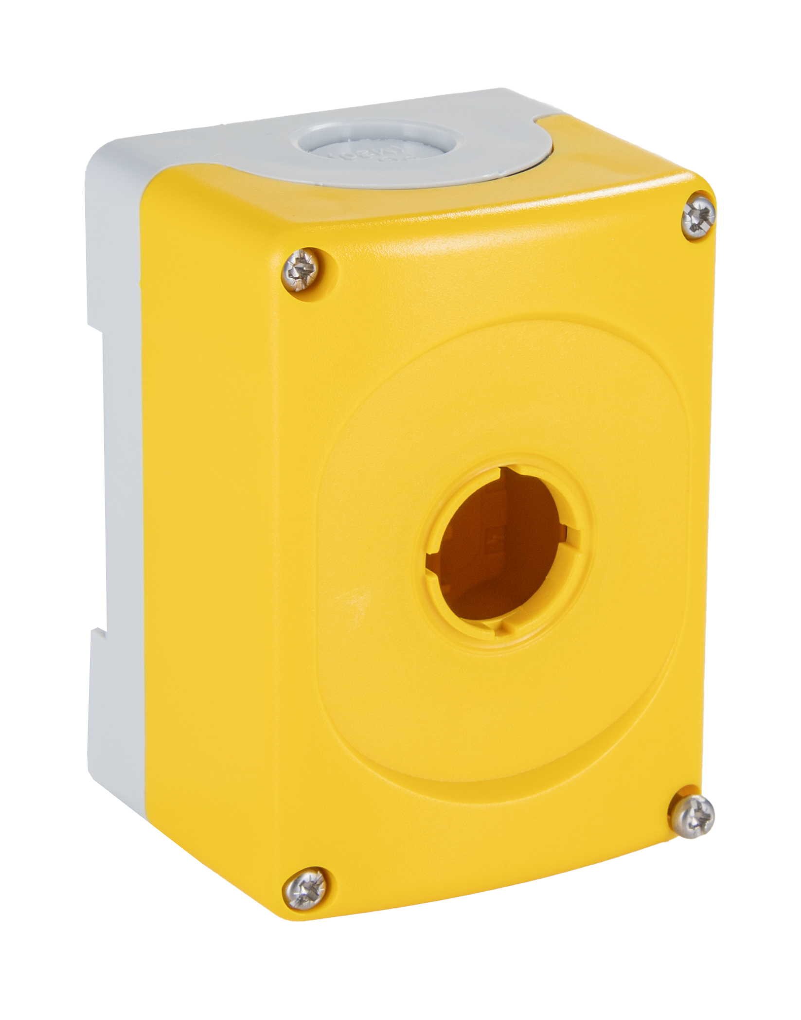 ABB Yellow Plastic ABB Modular Push Button Enclosure - 1 Hole 22mm Diameter