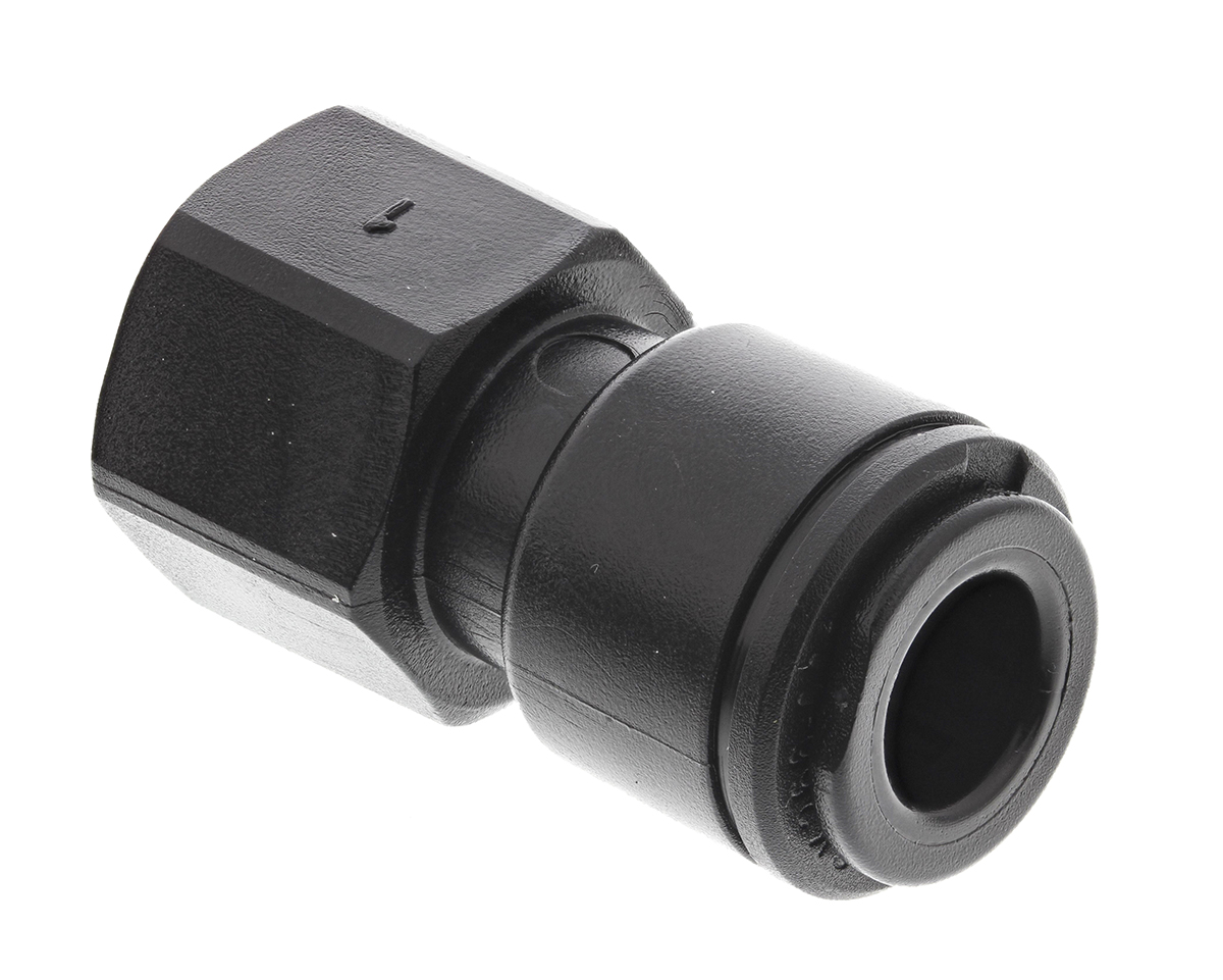 John Guest Hydraulic Straight Compression Tube Fitting PM450812E, 1/4 in