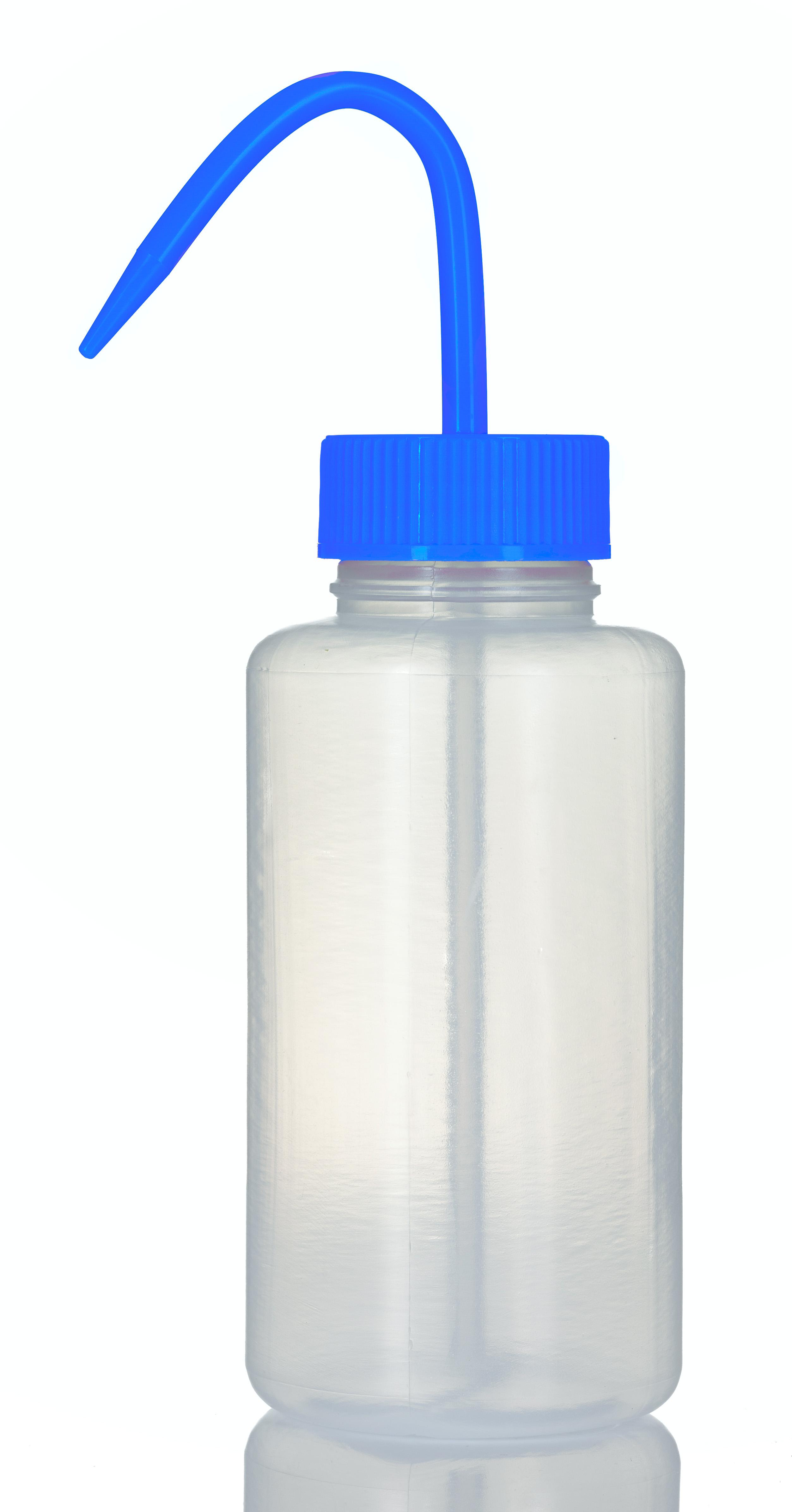 RS PRO 500ml LDPE Wide Neck Wash Bottle