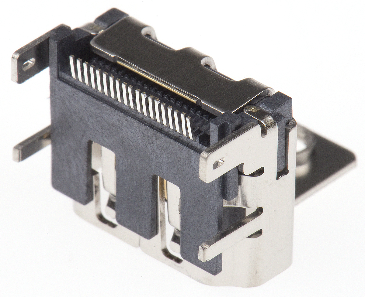 Wurth Elektronik Standard 19 Way Female Right Angle HDMI Connector 40 V