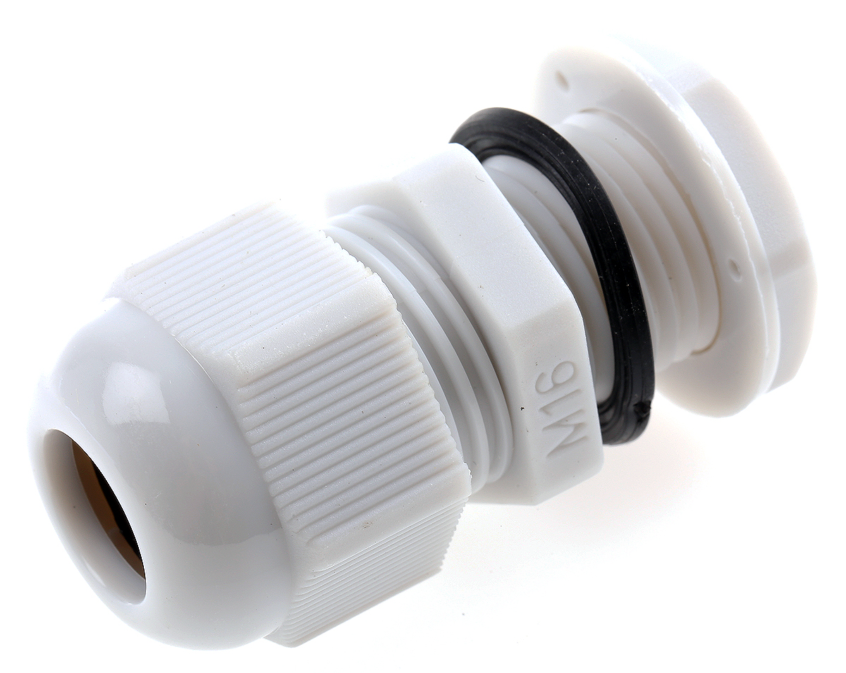 HellermannTyton NGM Series Grey Nylon Cable Gland, M16 Thread, 5mm min., 10mm max., IP68