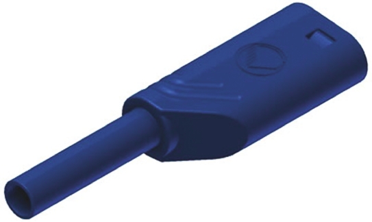 Hirschmann Test & Measurement Blue Male Banana Plug, 2mm Connector, Solder Termination, 10A, 1000V ac/dc, Gold Plating