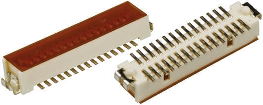 Hirose DF9 Series Straight Surface PCB Header, 25 Contact(s), 1 mm Pitch, 2 Row, Shrouded