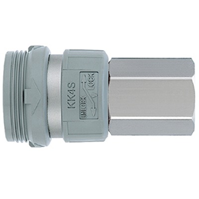 SMC Stainless Steel Female Coupler Nipple, 1/2 in Female Female Thread