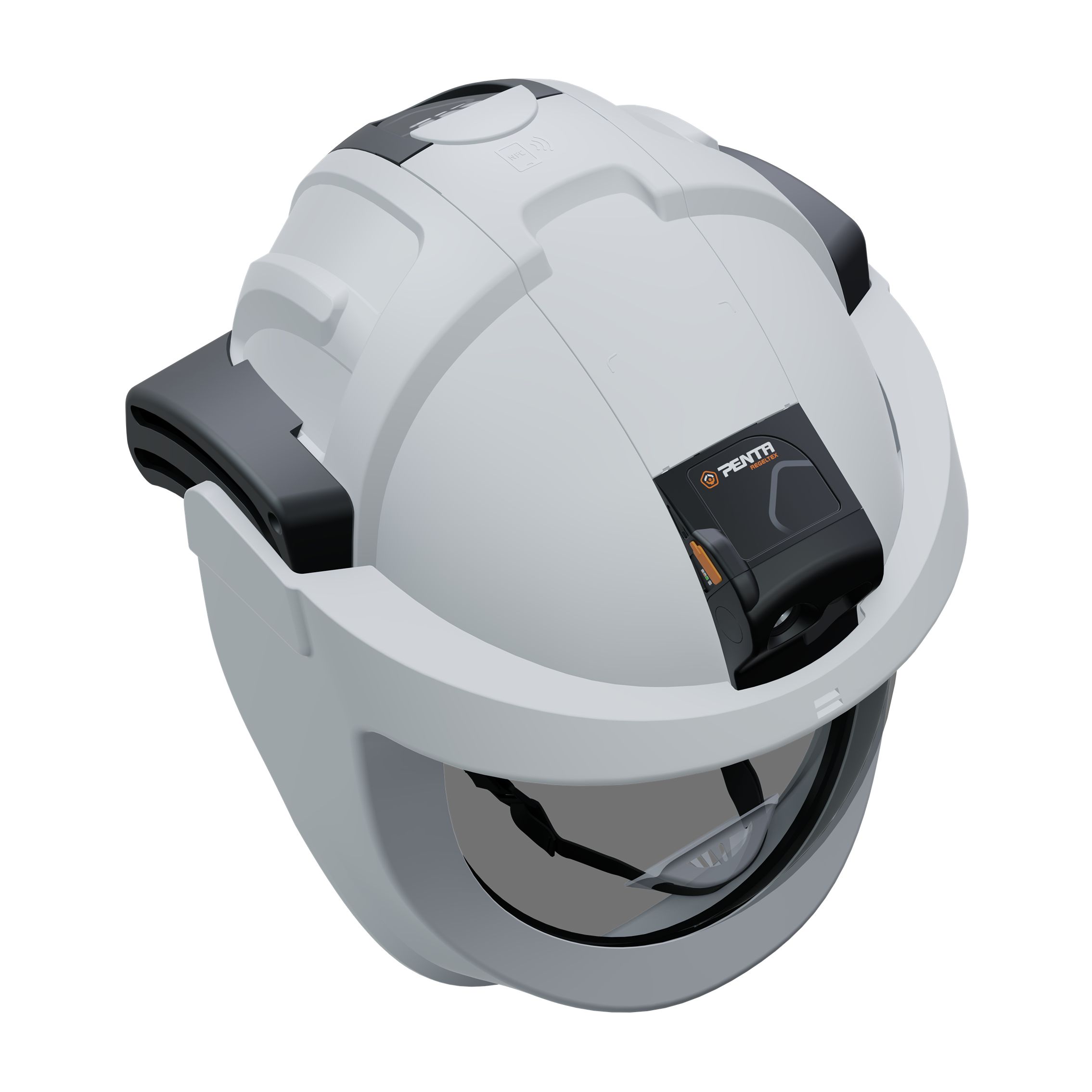 Penta Visarc White Hard Hats with Chin Strap, Adjustable