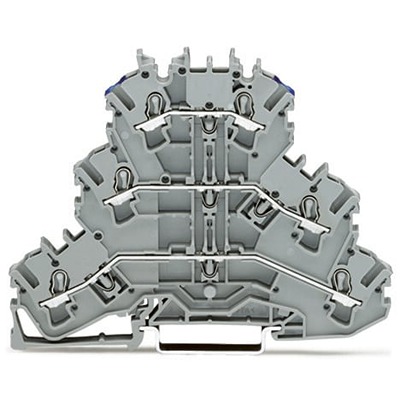 WAGO 2002-3203 TOPJOB S Series Grey, 2.5mm², 3-Level, Push In Termination, ATEX, CSA, IECEx