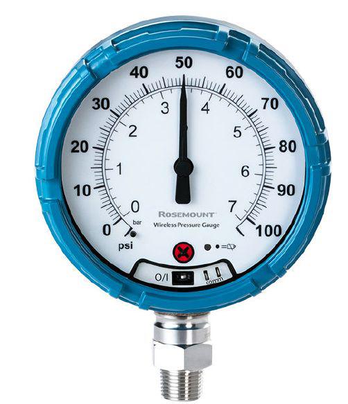 Rosemount 1/2-14 NPT Male Analogue Pressure Gauge 250bar Bottom Entry 4.5in Outside Diameter