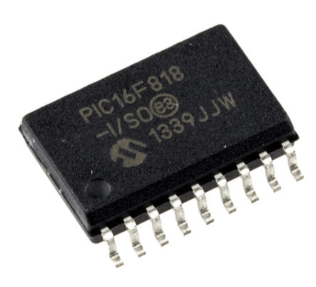 Microchip PIC16F818-I/SO, 8 bit PIC Microcontroller, 20 MHz, 1.75kB FLASH, 18-Pin SOIC