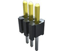 Samtec TMS Series Straight Through Hole Pin Header, 2 Contact(s), 1.27 mm Pitch, 1 Row, Unshrouded