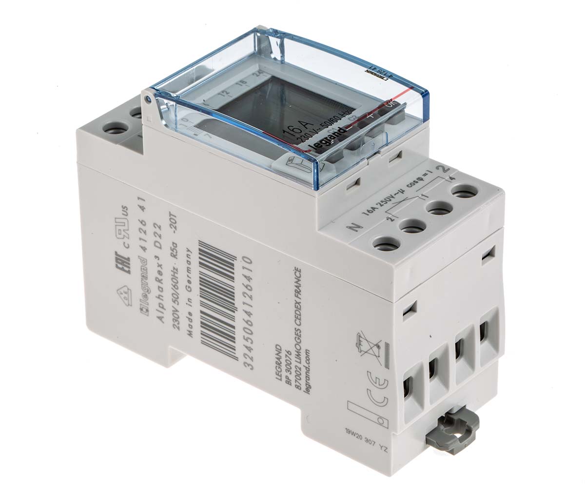 Legrand Digital DIN Rail Time Switch 230 V ac, 2-Channel