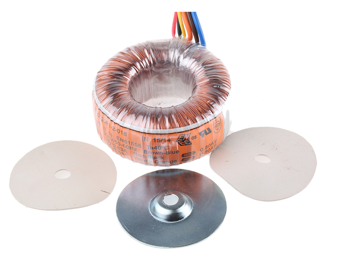 Nuvotem Talema 230V ac, 2 x 18V ac Toroidal Transformer, 30VA 2 Output