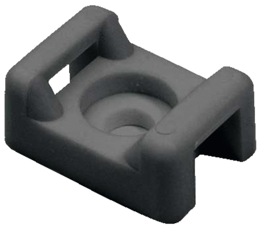 HellermannTyton Self Adhesive Black Cable Tie Mount 9.4 mm x 14.7mm, 5mm Max. Cable Tie Width