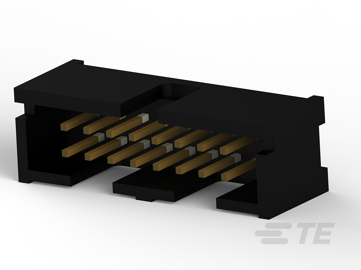 TE Connectivity 5103309-3 Series Straight Through Hole PCB Header, 16 Contact(s), 2.54 mm Pitch, 2 Row, Shrouded