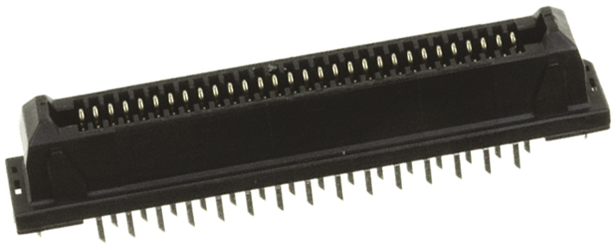 JAE Straight Through Hole Mount PCB Socket, 60-Contact, 2-Row, 1.27mm Pitch, Solder Termination