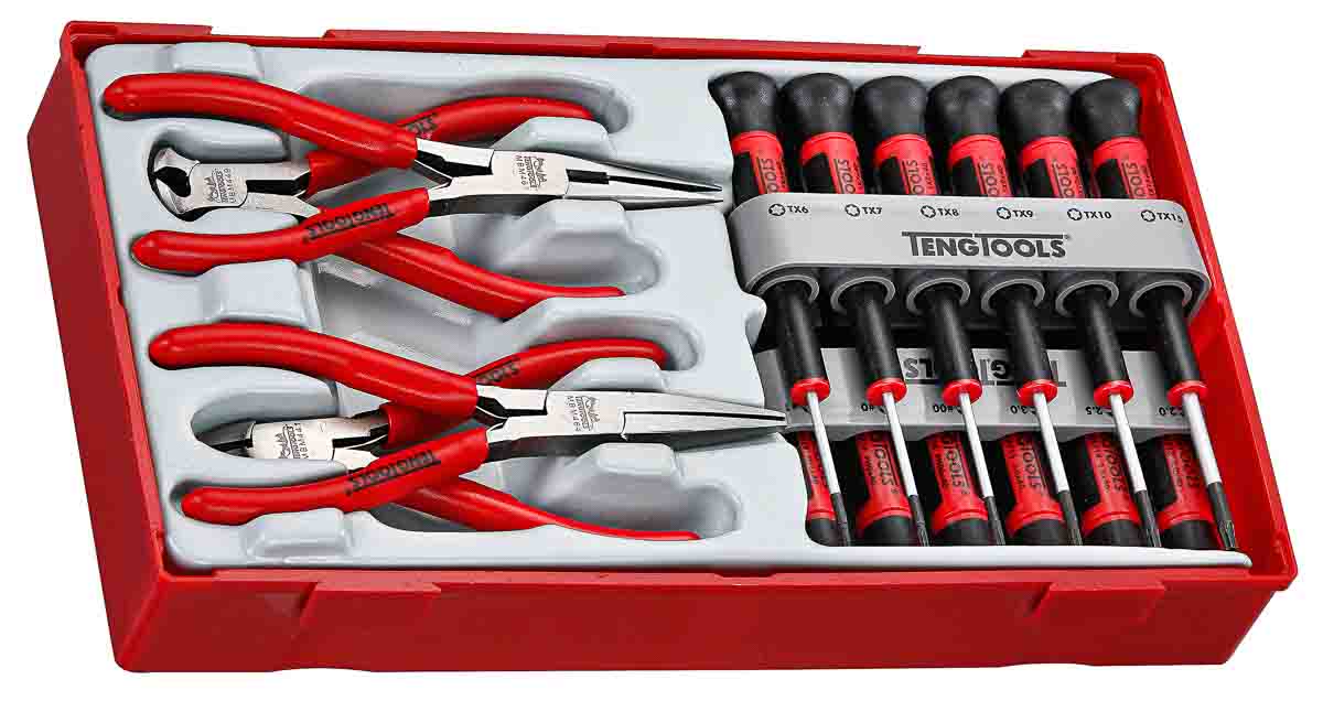 Teng Tools 16 Piece Automotive Tool Kit with Teng Tool TC Tray