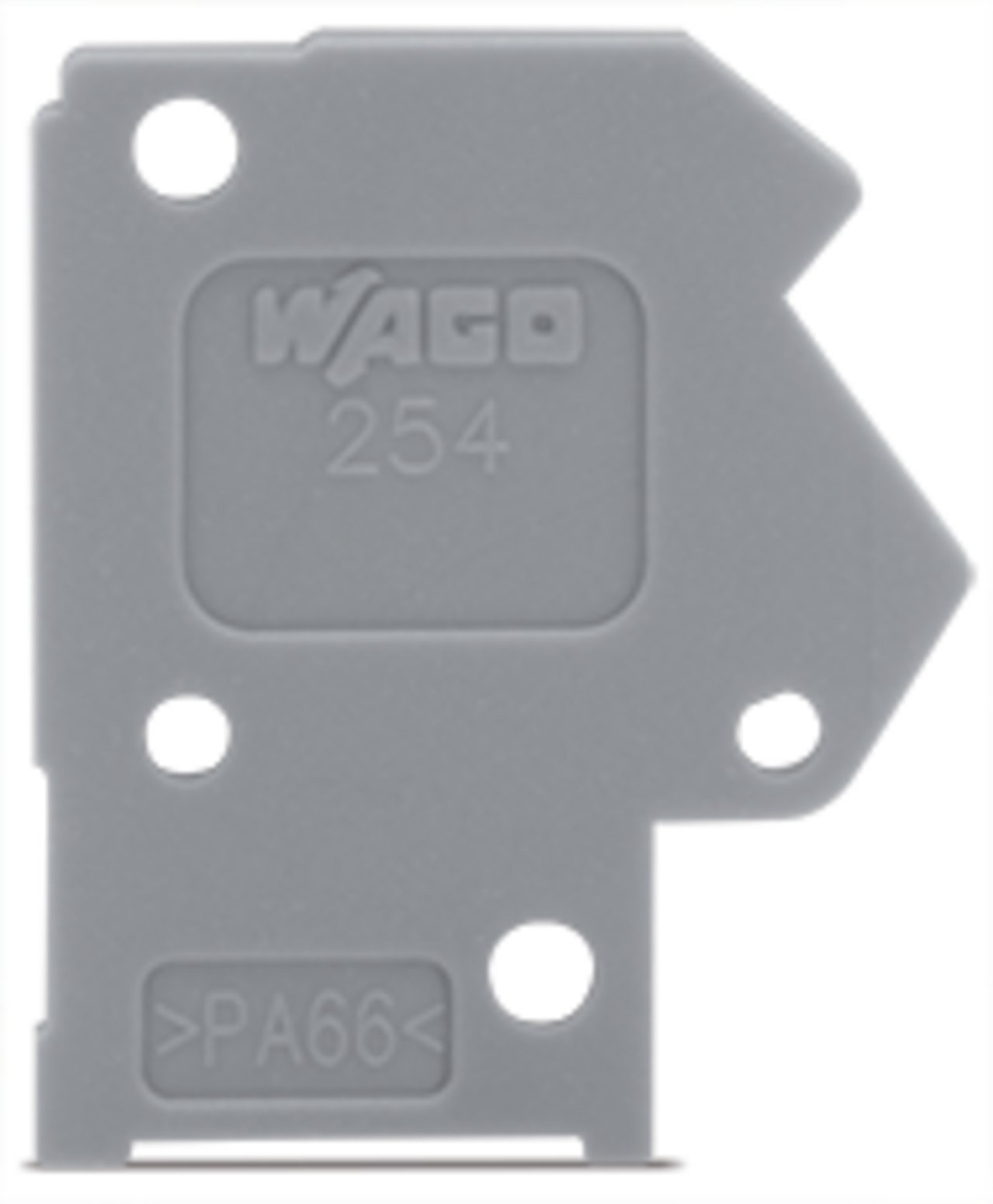WAGO 254 Series End Plate for Use with Rail Mount Terminal Blocks