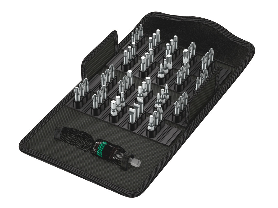 Wera Driver Bit Set 61 Pieces, Hexagon, Phillips, Pozidriv, Slotted, Torx