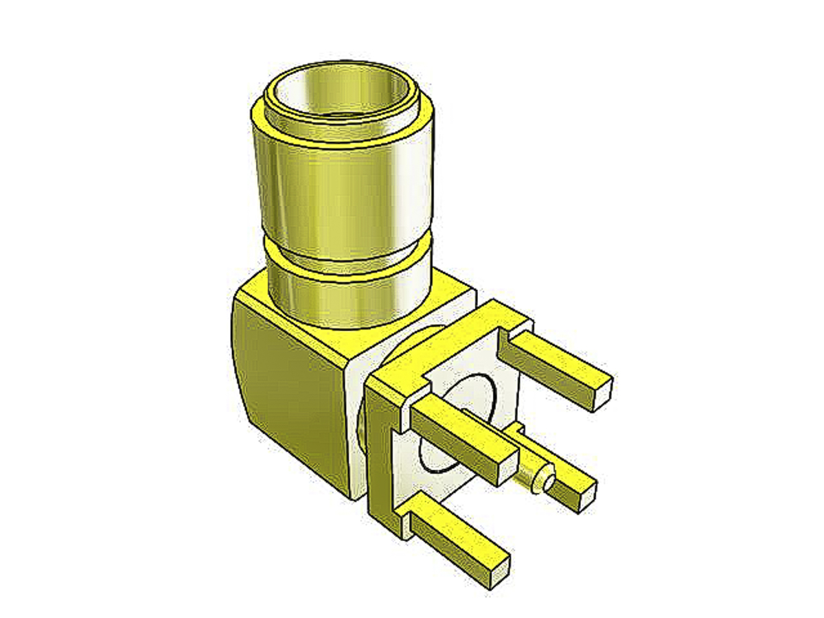 Samtec SMA Series, Jack PCB Mount SMA Connector, 50Ω, Solder Termination, Right Angle Body