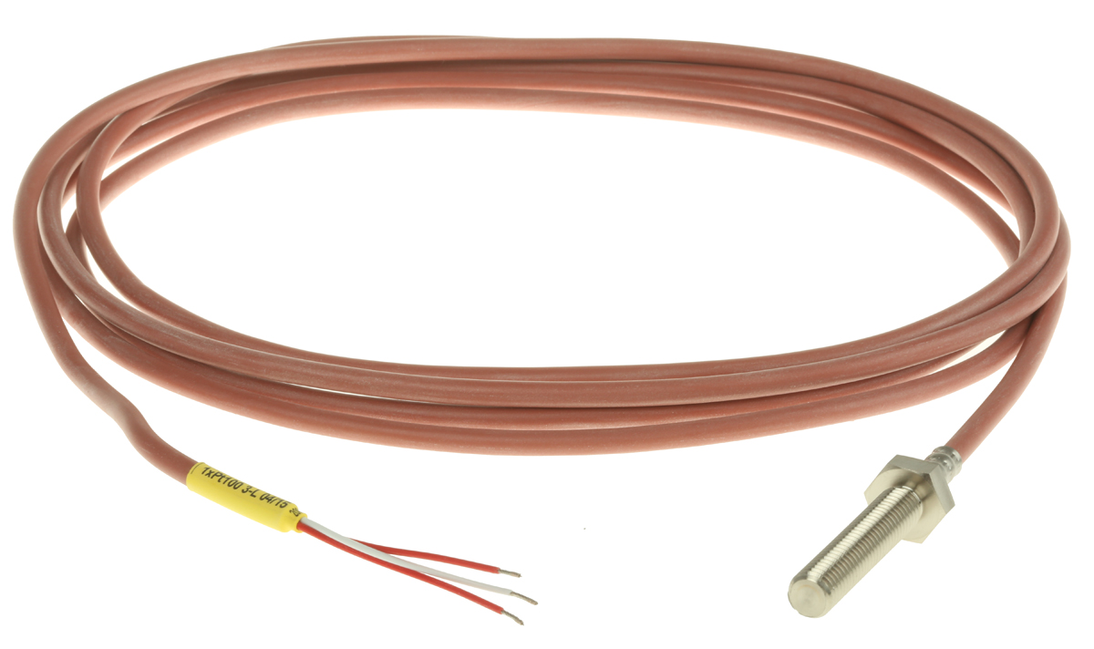 Electrotherm PT100 RTD Sensor, M8 Dia, 40mm Long, M8, F0.3 +200°C Max