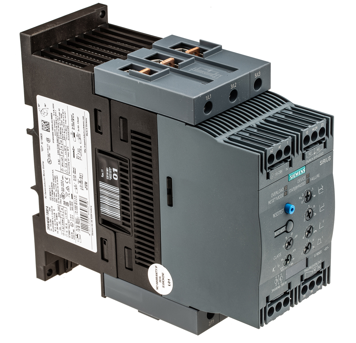 Siemens SIRIUS 3RW Soft Starter, , 45 kW, 480 V ac, 3 Phase
